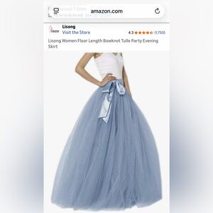 Elegant Blue Tulle Skirt